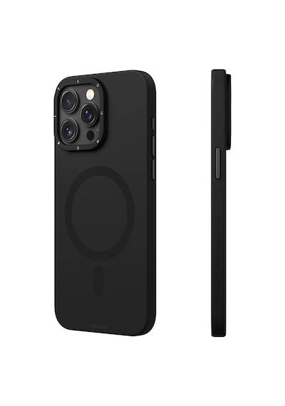 Apple Uyumlu iPhone 15 Pro Max Kılıf Magsafe Şarj Özellikli Youngkit Velvet Magnet Serisi Kapak Gri