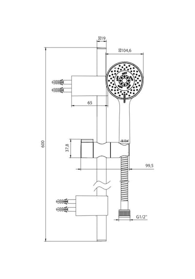 Eca Logica Plus Banyo Hareketli Sürgülü Duş Seti Üst Takımı 102146094