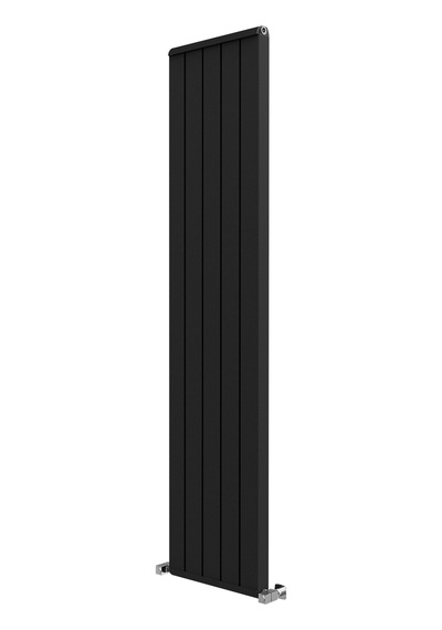 1800x392mm Armoni Dikey Alüminyum Radyatör Silk Patern Black Pütürlü Siyah
