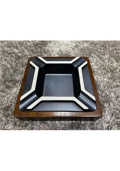 Lubinski Ahşap Metal Puro Küllüğü Silver 4lü Lb-873