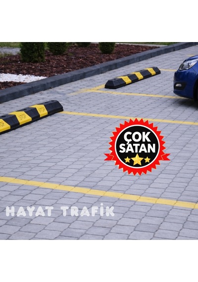 Plastik Oto Park Araç Stoperi 190 Cm Siyah-sarı 10'lu İndirimli Set