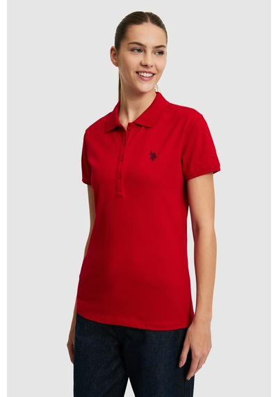 U.s. Polo Assn. Kadın Kırmızı Tişört Basic 50321818-vr171 Basıc Kırmızı