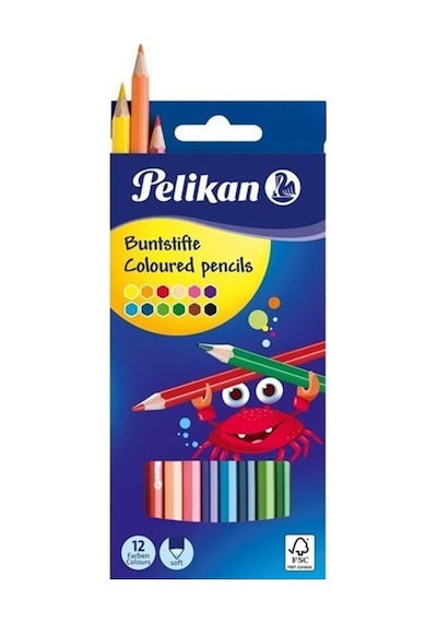 Pelikan Kuru Boya Kalemi 12 Li 724005 Çok Renkli