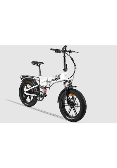 Berlın 249w Elektrikli Bisiklet 48v13ah Shimano 8 Vites Lcd Göstergeli Katlanabilir Sele Beyaz