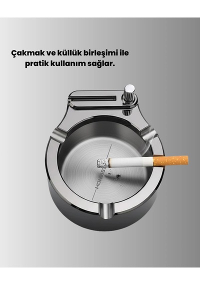 Yuvarlak Çakmaklı Küllük Dayanıklı Metal Yapı
