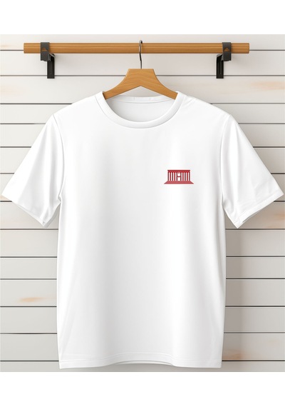 Aselinda Gazi Mustafa Kemal Atatürk Baskılı Unisex T-shirt -anıtkabir Detaylı Tişört Beyaz