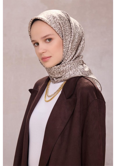 Belli İpek Eşarp - 4208-04 Taş Twill