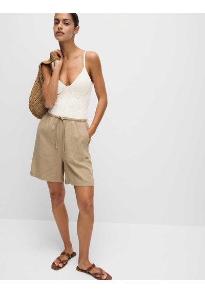 Marks & Spencer Jakarlı Plunge V‑Yaka Mayo T52001097S Krem