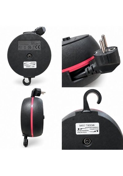 Akım Korumalı Makaralı Priz 2 Metre Kablo 3x Usb Çıkışı 1x Typ-c 3x Priz Açma Kapama Düğmesi 100-250v Ev Ofis
