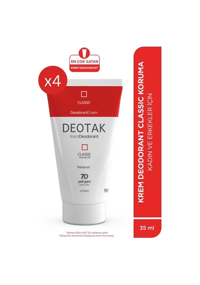 Deotak Krem Deodorant Classic 35 Ml X 4 Adet
