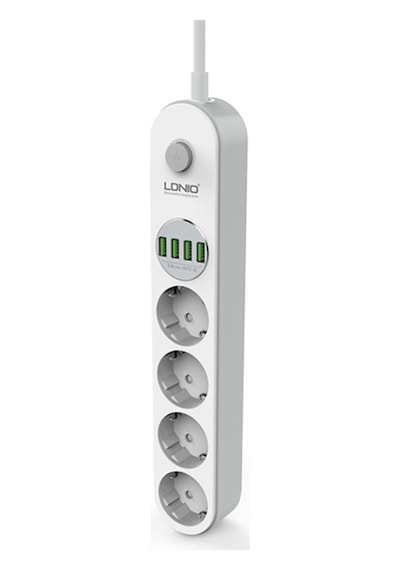 Ldnio Se4432 4xusb Çıkışlı 4'lü Akım Korumalı Priz Beyaz 2 M