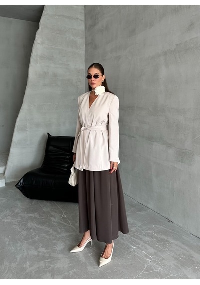 Taş Elegant Kuşaklı Ceket TAŞ Taş