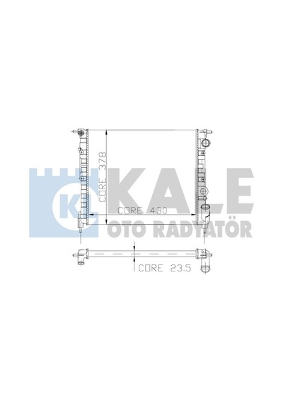KALE 0507072AL Radyatör Normal R19 1400cc-1.6 Karbüratörlü 2 Sır