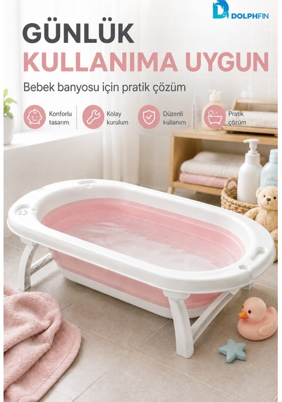 Katlanır Küvet Ev Mutfak Banyo Pratik Kullanım Bebek Küveti
