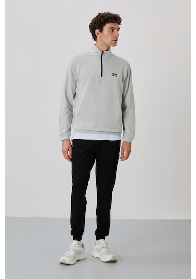 Tommy Life Herbert Taş - Siyah Dik Yaka Eşofman Takım - 85233 Taş Rengi Taş