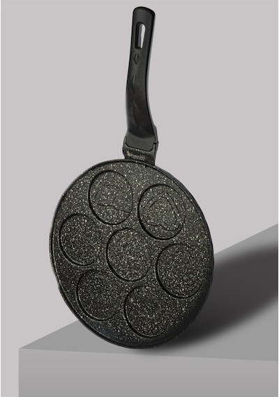 Polochef Granit Döküm Emoji Pankek Tava 26 Cm Siyah