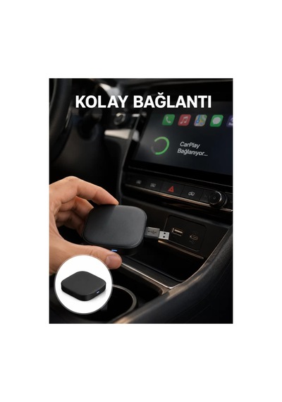 Usb Girişli Tak Çalıştır Kablosuz Android Auto Cihazı Yeni Nesil Ad