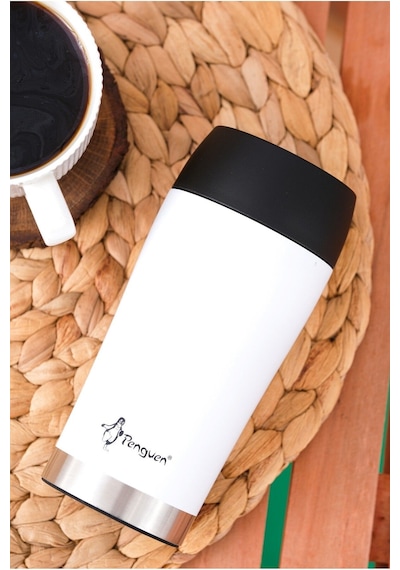 Penguen-3024 Beyaz Mug Termos 300ml Beyaz