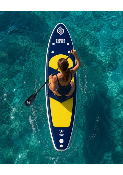 Crazy Fan Sarı Lacivert Şişme Sup Board / Paddle Board 320 Cm