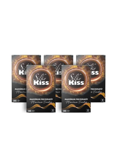 Silky Kiss Maksimum Tırtıklı 12'li Prezervatif - 5'li Paket