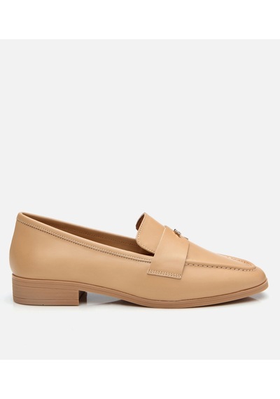 Hotiç Kadın Deri Bej Esnek Tabanlı Klasik Loafer