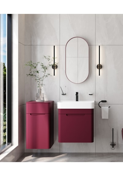 Creavit Colorit Çekmeceli Lavabo Dolabı 60 Cm Berry Bordo Creavit Colorit Çekmeceli Lavabo Dolabı 60 Cm Berry Bordo