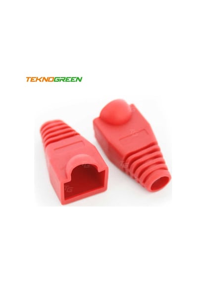 Teknogreen Tkj-45Pr Kırmızı Rj45 Kılıfı 100 Lü P