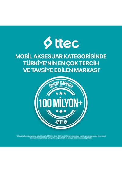 Ttec Chargeup Lcd 20.000mah Taşınabilir Hızlı Şarj Aleti 2BB213GK / Powerbank Kırmızı