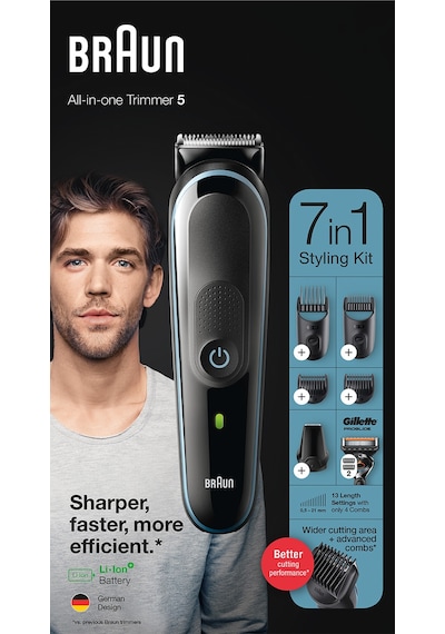 Braun MGK 5345 Erkek Bakım Kiti 7'si 1 Arada Şekillendirici + Gillette