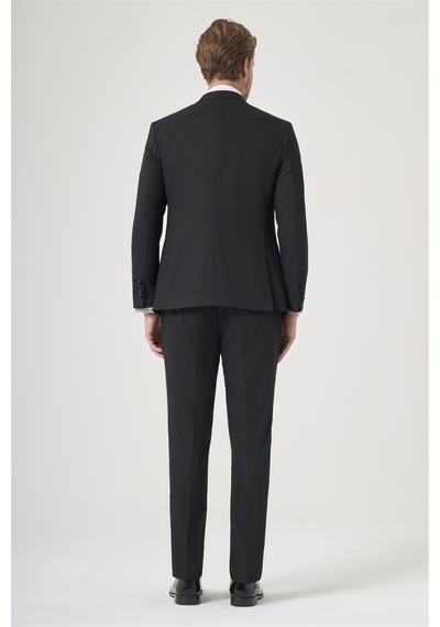 İmza Siyah 6 Drop Slim Fit Esnek Yelekli Damatlık 1001260301