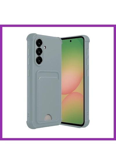 Bezos Samsung Galaxy A36 Kılıf Kelvin Kartvizitli Silikon - Açık Yeşil Bty