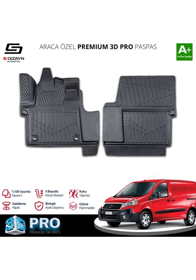 Fiat Scudo 3d Pro Havuzlu Paspas Ön 2'li 2007-2016 A+ Kalite