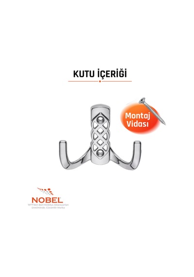 Karatay Askı, Metal Vestiyer Askısı, Krom, Duvar Ve Dolap Askılığı 5'li Set Vidalı