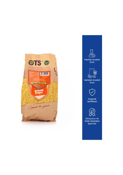 Ots Organik Köftelik Bulgur 750 gr (Organik Sertifikalı, Pestisit Analizli)