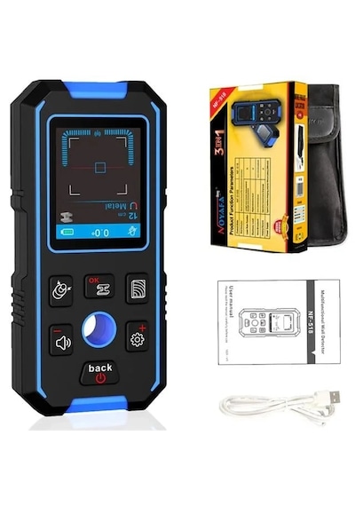 Noyafa Nf-518 Dijital 3in1 Duvar Tarayıcı Lazer Metre Dedektör Seviye Ölçüm Cihazı