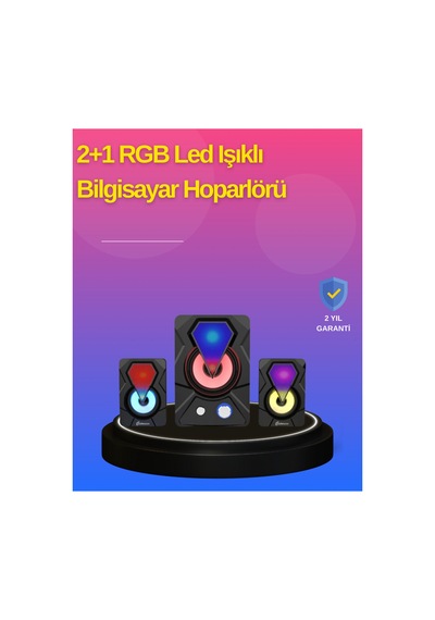 2.1 K Rgb Led Oy Hoparlörü Subwoofer Destekli