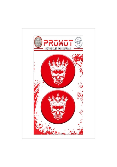 Kuru Kafa 3d Kabartmalı Damla Logo Sticker 5cm 03