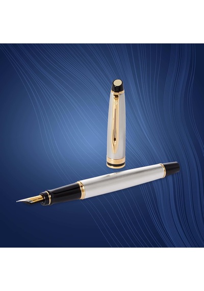 Waterman Expert Paslanmaz Çelik Altın Tasarımlı Dolma Kalem, Orta Diğer
