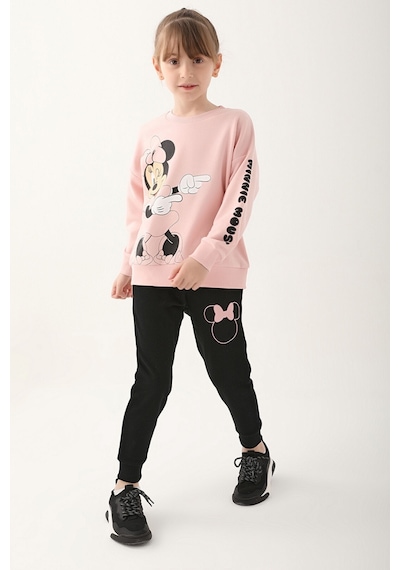 Minnie Mouse Pudra Kız Çocuk Eşofman Takımı Pudra