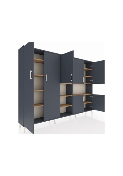Arges Dolap 13 Raflı 7 Kapaklı 220x30x163 Antrasit-antrasit/çam Antrasıt/atlas Çam - Antrasıt Arges Dolap 13 Raflı 7 Kapaklı 220x30x163 Antrasit-antrasit/çam Antrasıt/atlas Çam - Antrasıt