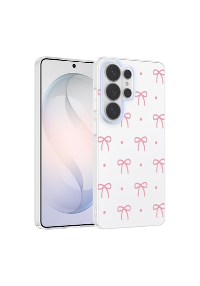 Samsung Uyumlu Galaxy S25 Ultra Kılıf Çiçek Ve Fiyonk Desenli Kamera Yükseltili Systemcom Premium Diğer