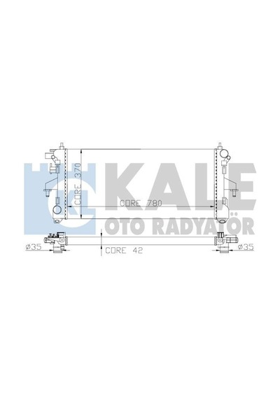 KALE OTO Radyatör 2052021AB Su Radyatörü Ducato 06- 2.3 Jtd 3.0 Jtd / Boxer 06-15 2.2 HDI / Jumper 06- 2.2 HDI 1 Sıra Alb