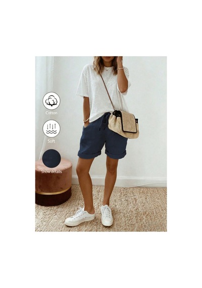 Cool Tarz Kadın 2li Set Siyah Lacivert Beli Lastikli Cepli Rahat Kesim Yazlık Şort Lacivert - Siyah Lacivert - Siyah Cool Tarz Kadın 2li Set Siyah Lacivert Beli Lastikli Cepli Rahat Kesim Yazlık Şort Lacivert - Siyah Lacivert - Siyah