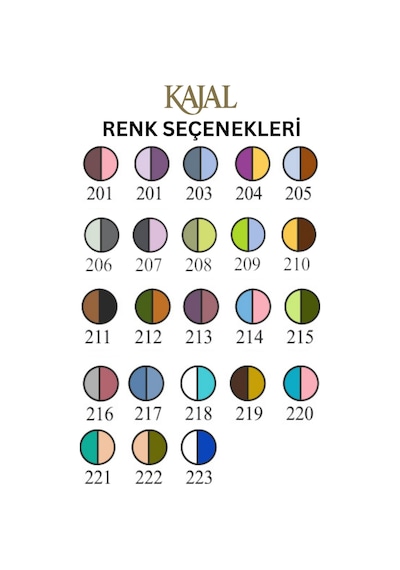 Kajal İkili Göz Farı Shimmer Duo Eyeshadow 222 Açık Bej Orman Yeşili