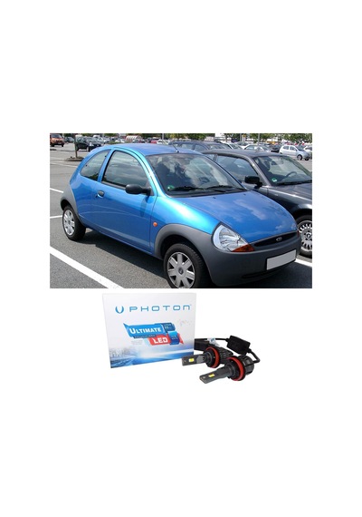 Ford Ka Led Xenon Uzun + Kısa Far Ampulü H4 Ultimate 9500 Lumens Yeni Seri Beyaz 1997+