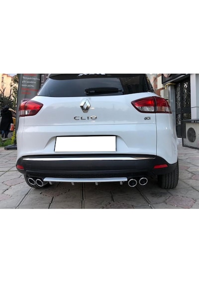 Renault Clio Mk4 Sporttourer Sw Gri Difüzör Çiftli Kare Egzoz Görünümlü D Tip Difizör 2012-2019