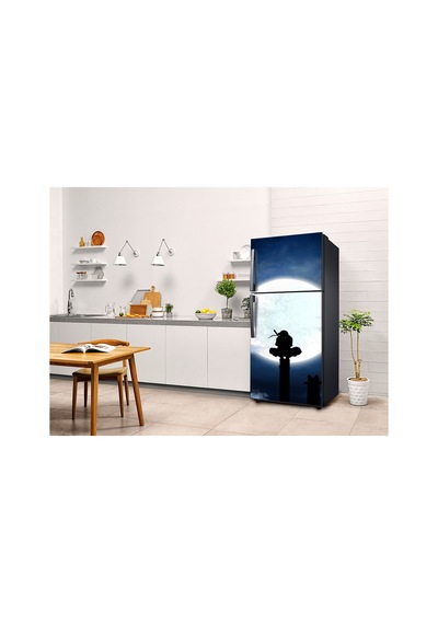 Ay Ve İnsan Silüeti Buzdolabı Kaplama Sticker Kendinden Yapışkanlı Folyo 75x200 Cm
