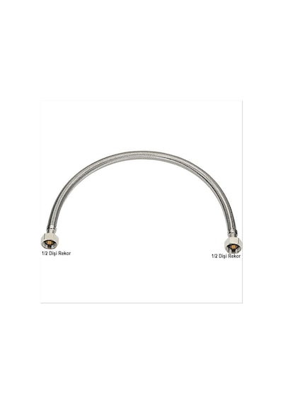 30 Cm 1/2 1/2 Rekorlu Flex Bağlantı Hortumu 1-2 1-2