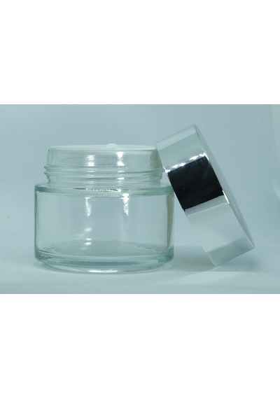 Boş Krem Kavanozu 100 ML 5 Adet Şeffaf Gri Kapaklı Boş Şişe