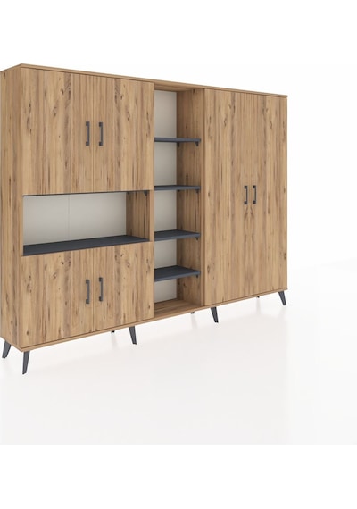 Arges Dolap 13 Raflı 6 Kapaklı 220x30x163 Çam-çam/antrasit Çam-çam/antrasit Arges Dolap 13 Raflı 6 Kapaklı 220x30x163 Çam-çam/antrasit Çam-çam/antrasit